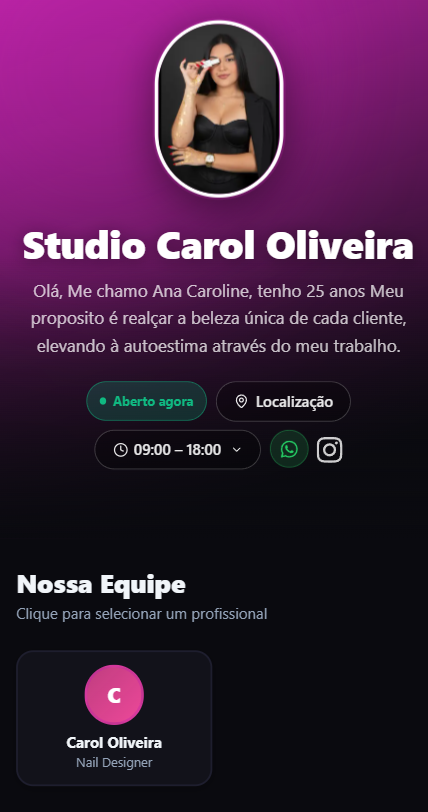 Página de divulgação Zigo